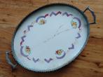 Antiek porseleinen dienblad, Ophalen of Verzenden