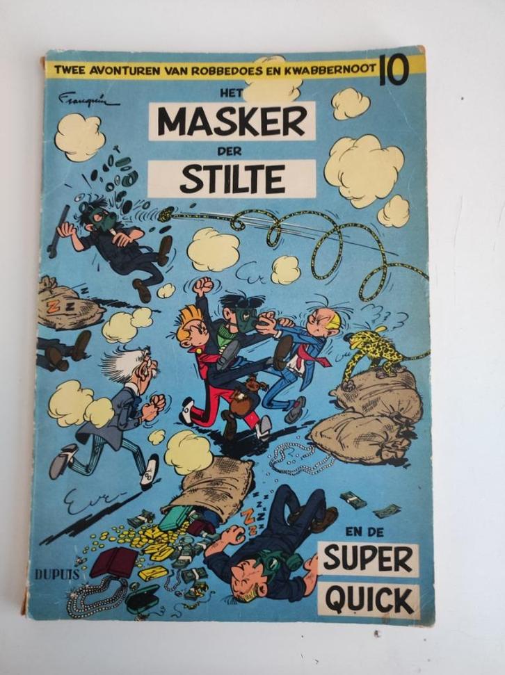 Robbedoes nr 10 Het masker der stilte eerste druk 1958., Boeken, Stripboeken, Gelezen, Eén stripboek, Ophalen of Verzenden