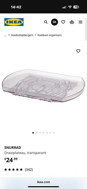 Ikea Snurrad draaiplateau koelkast organiser beschikbaar voor biedingen
