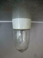 Lamp retro vintage design glas wit kunststof, Huis en Inrichting, Lampen | Plafondlampen, Ophalen of Verzenden, Gebruikt, Glas