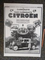Citroën reclame advertentie uit 1929, Ophalen of Verzenden, Gebruikt, Auto's