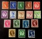 Groot Brittannie 1955 Q Elis II SG 540 556 gebr, Verzenden, Gestempeld