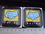 2x sticker fox racing logo vierkant geel, Merk, Zo goed als nieuw, Verzenden
