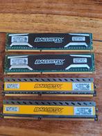 4x Ballistix 4GB 1600MHz Werkgeheugen, Computers en Software, RAM geheugen, DDR3, Ophalen of Verzenden, Zo goed als nieuw, Desktop
