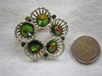 5.  Schitterende oude broche, rivoli watermelon crystals, Sieraden, Tassen en Uiterlijk, Ophalen