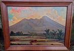 Carel Lodewijk II DAKE (1886-1946)?? Vulkaan in Jakarta 1900, Antiek en Kunst, Kunst | Schilderijen | Klassiek, Ophalen of Verzenden