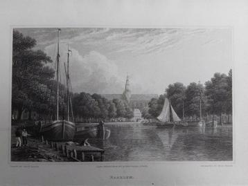 2 / originele gravure van Haarlem uit Maart 1825 beschikbaar voor biedingen