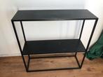 Sidetable zwart metaal, Huis en Inrichting, Tafels | Sidetables, Ophalen, Zo goed als nieuw, Metaal, 25 tot 50 cm