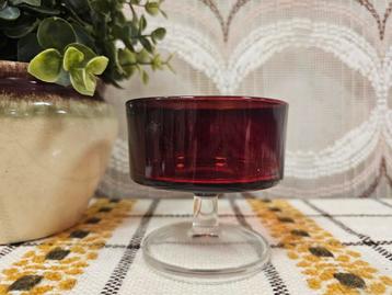 Luminarc France vintage rode dessert glazen retro servies  beschikbaar voor biedingen