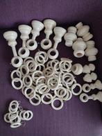 Houten gordijnringen wit met bevestigingsmateriaal, Ophalen, 200 cm of meer