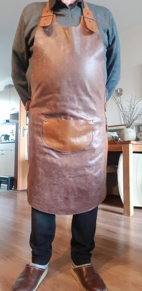 Leren BBQ Grillschort. Stijlvol en Uniek (Nieuw), Tuin en Terras, Barbecue-accessoires, Nieuw, Ophalen of Verzenden