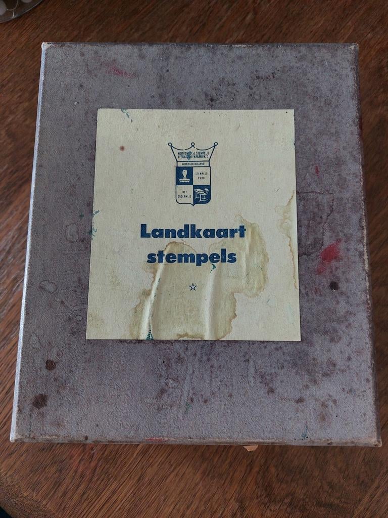 Vintage Landkaart Stempels Wereldkaart, Ophalen of Verzenden, Gebruikt, Overige typen