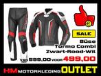 Leren motorpak Buse Tormo Combi Zwart-Wit-Rood - MEN, Info@huybersmotoren.nl, HM - Sale, NL, Ophalen