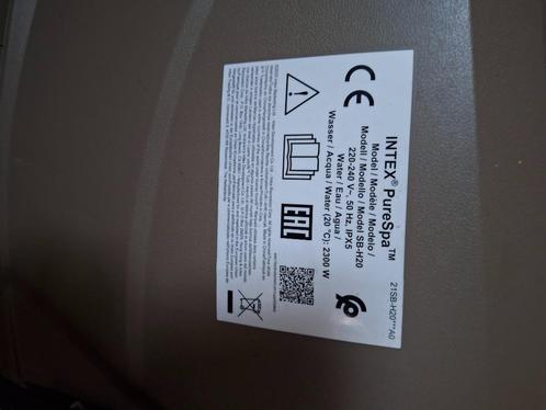 Intex PureSpa Pomp/Verwarmer – Model SB-H20 – Werkend, Tuin en Terras, Bubbelbaden en Hottubs, Zo goed als nieuw, Pomp, Ophalen