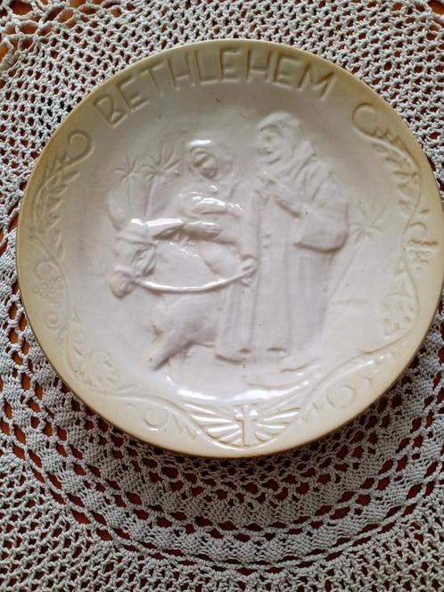 Antiek Bethlehem Religieus Bordje, Antiek en Kunst, Antiek | Religie, Ophalen of Verzenden
