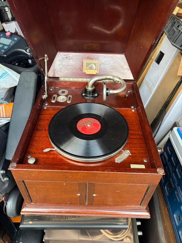 His Master's Voice Grammofoon, Audio, Tv en Foto, Platenspelers, Gebruikt, Platenspeler, Overige merken, Ophalen of Verzenden