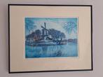 AK05 / "Molen van Piet" te Alkmaar, ets J.Hollenberg, Antiek en Kunst, Ophalen of Verzenden