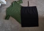 Zgan set Hema groen shirt en zwarte rok maat L, Kleding | Dames, Rokken, Hema, Ophalen of Verzenden, Maat 42/44 (L)