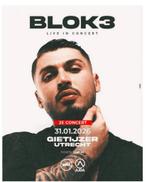 Blok 3 concert Utrecht 31-03 3 stuks per stuk 100€, Tickets en Kaartjes, Concerten | Dance, Drie personen of meer, Maart