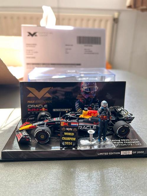 Max Verstappen World Champion 2024 MV Shop, Minichamps 1:43, Verzamelen, Automerken, Motoren en Formule 1, Zo goed als nieuw, Formule 1