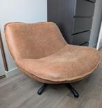 Cognac fauteuil met draaipoot - Zo goed als nieuw!, Huis en Inrichting, Fauteuils, Ophalen, Zo goed als nieuw, Minder dan 75 cm