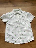 Overhemd korte mouw wit cactus maat 110, Ophalen of Verzenden, Zo goed als nieuw, Jongen, Overhemd of Blouse