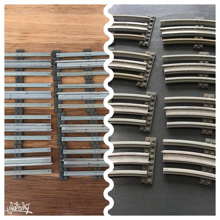 Lego 12 volt trein rails voor 12v serie uit de jaren 80, Kinderen en Baby's, Speelgoed | Duplo en Lego, Gebruikt, Ophalen of Verzenden