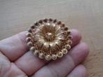 zilveren goud vergulde filigrain bloem broche [946], 4 tot 7 cm, Gebruikt, Verzenden, Goud