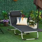 ligstoel aluminium ligbed met dak stoffen ligbed relaxbed, Ophalen of Verzenden, Nieuw