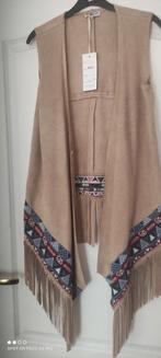 Nieuw Gilet met franjes en borduursel hippy Ibiza suede stof, Kleding | Dames, Ophalen of Verzenden, Nieuw