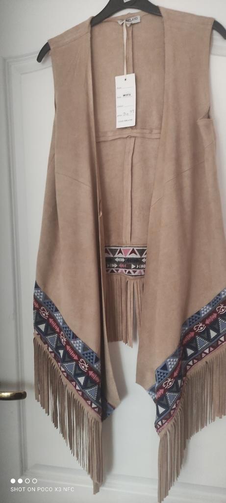 Nieuw Gilet met franjes en borduursel hippy Ibiza suede stof, Kleding | Dames, Overige Dameskleding, Nieuw, Ophalen of Verzenden