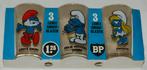 3 Vintage BP smurfen glazen Peyo 1970, Ophalen of Verzenden, Zo goed als nieuw, Verschillende Smurfen, Gebruiksvoorwerp