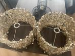 2 Capiz Schelpen Hanglamp Kappen, Huis en Inrichting, 25 tot 50 cm, Wit, Rond, Ophalen of Verzenden
