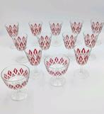Set van 13 vintage VMC France Reims glazen Harlequin 1960, Ophalen of Verzenden, Zo goed als nieuw, Overige typen