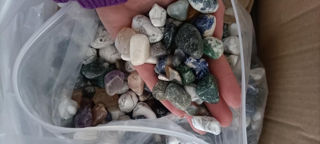 Trommelstenen Edelstenen Mix, Verzamelen, Mineralen en Fossielen, Ophalen of Verzenden