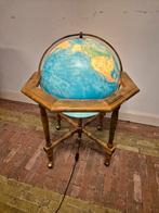 Vintage Wereldbol 20" verlicht met standaard, Ophalen, Verlicht