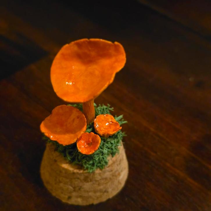 Mini Stolp met Handgemaakte Cantharellen, Huis en Inrichting, Woonaccessoires | Stolpen, Nieuw, Ophalen of Verzenden