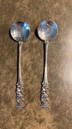 Twee zilveren lepeltjes, gemaakt van de gulden., Antiek en Kunst, Ophalen of Verzenden