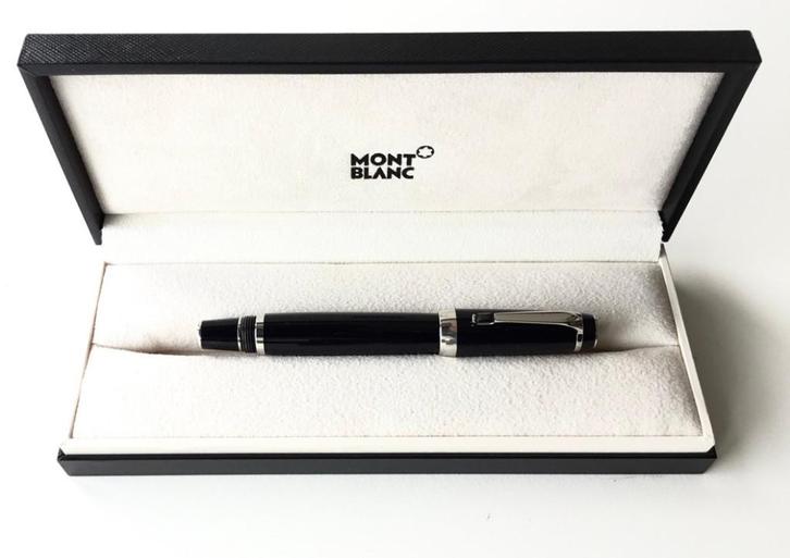 Montblanc Bohème Midsize Platinum Noir vulpen  onyx in clip, Verzamelen, Pennenverzamelingen, Zo goed als nieuw, Vulpen, Mont Blanc