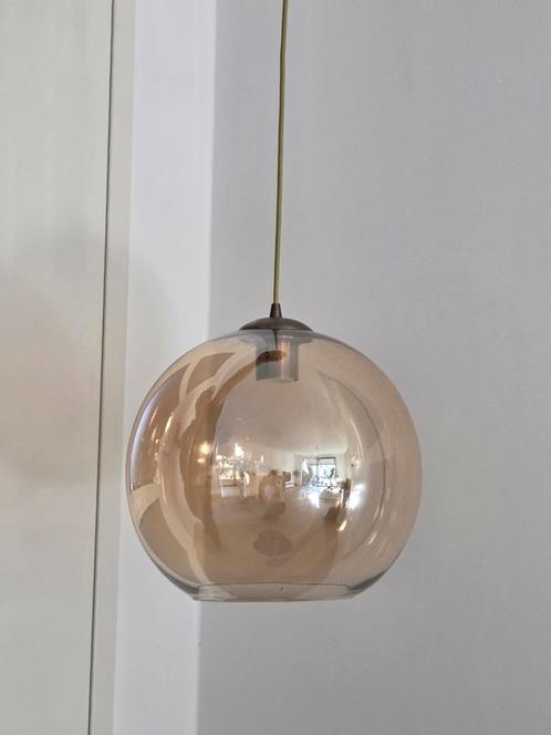 Mooie hanglamp met glazen bol, Huis en Inrichting, Lampen | Hanglampen, Zo goed als nieuw, Minder dan 50 cm, Ophalen