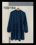 Zwarte jurk met blauwe strepen - Maat 158/164, Ophalen of Verzenden, Zo goed als nieuw, Meisje, Jurk of Rok