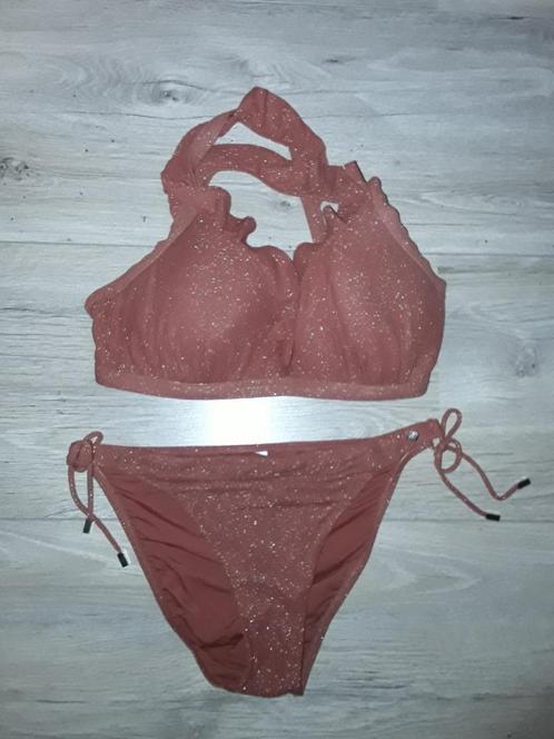 Beachlife Bruine Bikini Met Glitters Maat 40, Kleding | Dames, Badmode en Zwemkleding, Zo goed als nieuw, Bikini, Bruin, Verzenden