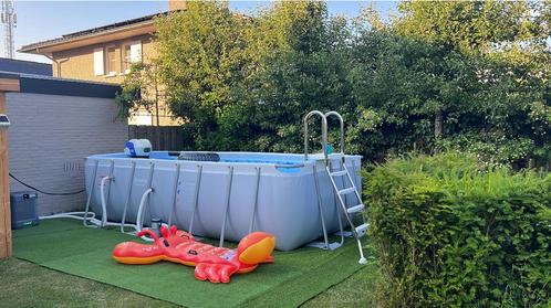 Bestway Power Steel zwembad + stevige trap, Tuin en Terras, Zwembaden, 80 tot 120 cm, 400 cm of meer, 200 tot 300 cm, Rechthoekig
