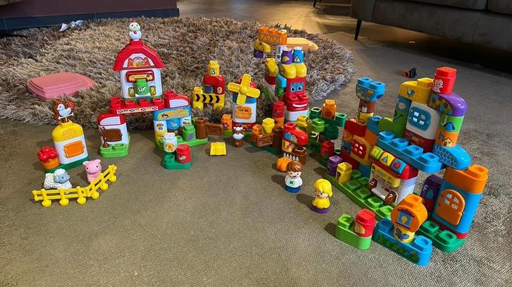VTech Bla Bla Blocks - Boerderij, Speelhuis, Vrachtwagen, Kinderen en Baby's, Speelgoed | Bouwstenen, Zo goed als nieuw, Overige merken