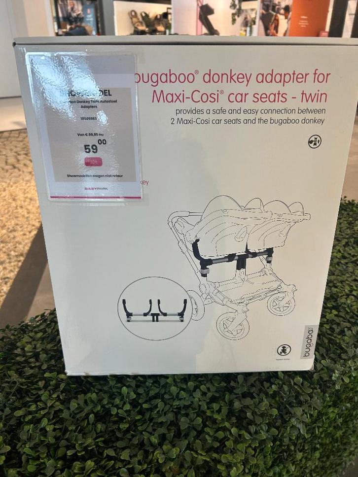 Bugaboo Donkey Twin Autostoeladapters, Kinderen en Baby's, Overige Kinderen en Baby's, Nieuw, Ophalen of Verzenden