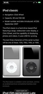 iPod Classic 80GB Zwart/Grijs - Gebruikt, Audio, Tv en Foto, Mp3-spelers | Apple iPod, 40 GB en meer, Gebruikt, Classic, Zwart