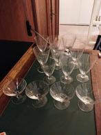 Vintage wijn en advocaat glazen set 13 stuks, Antiek en Kunst, Ophalen