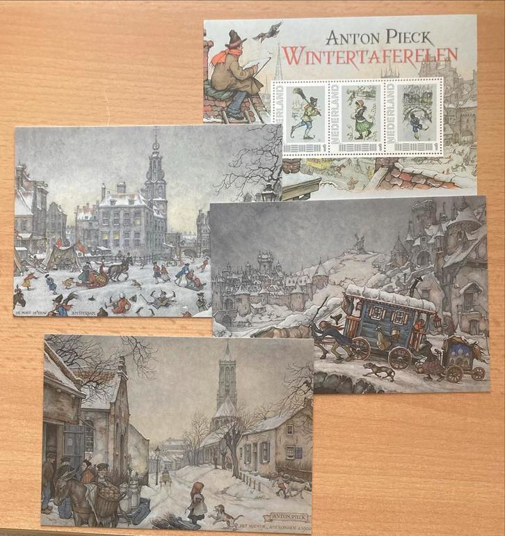 Anton Pieck Kaart - Winterlandschap, Verzamelen, Ansichtkaarten | Themakaarten, 1980 tot heden, Seizoenen, Verzenden