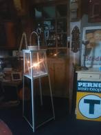 Groot windlicht lantaarn compleet met brander en onderstel, Antiek en Kunst, Ophalen