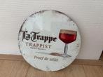Prachtig vintage rond La Trappe bord (20x20), Ophalen of Verzenden, Zo goed als nieuw, Reclamebord, Plaat of Schild, La Trappe